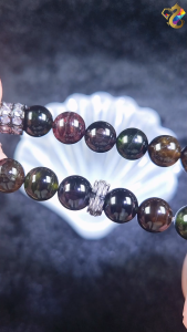 Super Premium Grade Black Beauty Colorful Tourmaline Bracelet