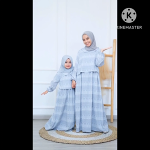 Gamis Anak Perempuan Bahan Crinkle Premium / Gamis Heina Kids