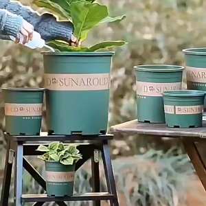 Thickened plastic flowerpot balconygreen ivy potted plantstrawberry rose flowerpotresin gallon pot