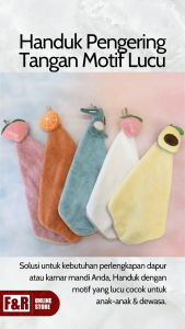 Handuk Pengering Anak atau Dewasa Motif Lucu Microfiber Kain Lap Serbet Tangan Ribbon Dry Towel