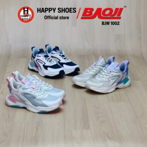 [🥇ของแท้100%🚚ส่งเร็ว🆓ฟรี...ถุงเท้า 1 คู่] BAOJI รองเท้าผ้าใบหญิง รองเท้ากีฬาหญิง รองเท้าวิ่ง รุ่น BJW1002 สวย นุ่มเบา สบายเท้า