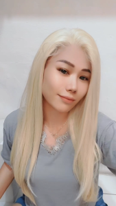 Ryuuta Wig Front Half Lace Deep Free Parting Miya Blonde - Synthetic Fiber, Heat Resistant up to 180°C, 28 inch/70cm Length