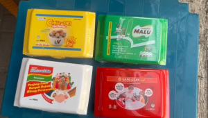 Tempat Makan Kemasan / Lunch Box Milo Chiki Indomie KongGuan / Wadah Maem + Sendok Garpu 2skat