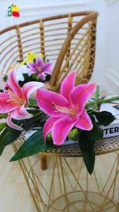 TANAMAN BUNGA LILY IMITASI LATEX ARTIFICIAL B8184 HIAS DEKORASI RUMAH ARTIFICIAL BERKUALITAS