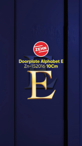 Zehn Zn-152016 10Cm Doorplate Alphabet E: Aksesoris Pintu Eksklusif