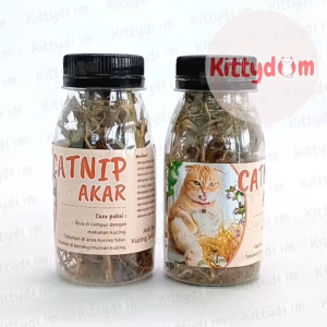 KITTYDOM Catnip Kucing Akar Kering Cat Nip Akar 60 Gr Cemilan Makanan Snack Kucing Cat Kitten Adult Anabul Obat Birahi Kucing Anti Stress