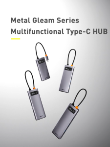 Baseus Type-C HUB Compatible With HDMI USB3.0 PD Adapter SD/TF RJ45 VGA 3.5mm Audio HUB Dock Splitter For MacBook Pro iPad Air 4 iPad Pro Air Notebook