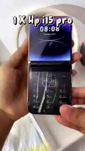 โทรศัพท์มือถือแบบพับ I15 Pro โทรศัพท์มือถือ4G GSM ของแท้โทรศัพท์ธรรมดาปุ่มกดสองซิม