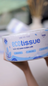 (HÀNG CÔNG TY) Cuộn giấy vệ sinh công nghiệp 100% bột giấy nguyên sinh an toàn không bụi vụn