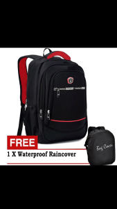 Tas Ransel Pria Tas Laptop Model Backpack Ukuran 17 Inchi + Raincover