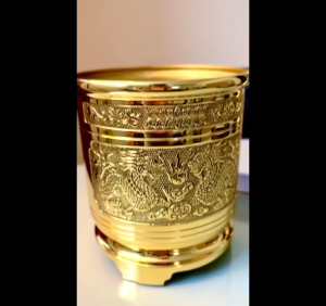 Lư nhang ống thẳng hoa văn Rồng phù bằng đồng nguyên chất 2 kích thước thương hiệu Thuận Phát bảo hành 5 năm - 14cm và 19cm