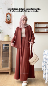 HAYNA Stacy One Set 2 in 1 (Twilight Mauve) - Setelan Wanita Kemeja Rok Blouse Skirt Classic Elegant
