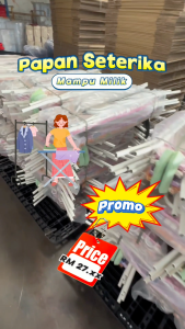 Iron Board/ Papan Iron/ Ironing Board/ Papan Seterika Kukuh/ Foldable Iron Board (Warna Secara Rawak)