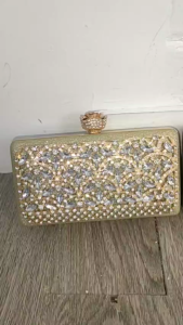 Dompet Pesta Selempang Wanita Elegan Mewah Import Fashion Kondangan Tali Rantai