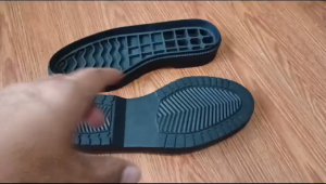 Alas Bawah Sol Sepatu Pantofel Outsole Anti Slip TPR Hitam Theo size 38 sd 44