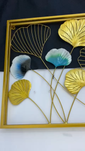 Dekorasi Dinding Mewah Bunga Gingko Horizontal & Vertikal - Ukuran 120x6