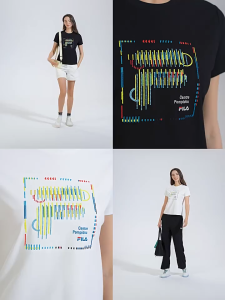 FILA CORE LIFESTYLE HERITAGE Women Short Sleeve T-shirt (Black) - The Pompidou Centre Collection