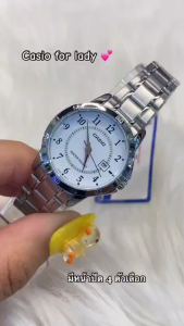 CASIO LTP-V004 หน้าปัด30มม. นาฬิกาหญิง สายสแตนเลส กันน้ำ คาสิโอแท้ รับประกันศูนย์1ปี