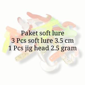 Paket Soft Lure & Jig Head 2.5 Gram untuk Pemula