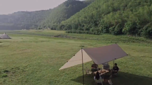 อุปกรณ์ครบชุด ฟลายชีท ผ้าใบ 3x3 3x4 3x6M เต้นท์แคมปิ้ง ผ้าใบบังแดด ทาร์ป กันฝน ฟรายชีท พร้อมเสา2ต้น