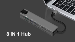 Actual USB Hub 11 in 1/8-in-1 8 10 Ports Type-C 3.1 to 4K HDMI USB C To 2 Ports USB 3.0 SD / TF Card Reader PD Fast Charge Adapter Dock For Macbook  Usb HUB Type C To USB 3.0 HDMI VGA TF/SD Card Ethernet Audio Multifungsi