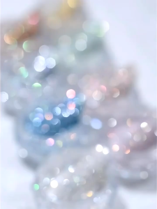 Glitter Powder Nail Art: Aksesoris Kutek Glitter untuk Hiasan Kuku Putih Hitam Aurora Glitter KU064