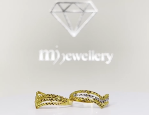 MJ Jewellery 375/9K Gold V-Shaped Ring C88