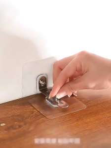 AKIRO HOME Furniture Shelf Support Bucket Anti-tip Kit Kids Safety Adhesive Furniture Wall Mount Stickers Stainless Steel Punch-Free Cabinet Stickers Cabinet Safety Strap Childproof Furniture Anchor Pelekat Perabot 橱柜固定器
