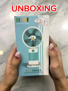 Kipas Mini Portable Kipas Angin Mini Portable Mini Fan Lipat Karakter Sanrio Tahan Lama 250 Mah USB