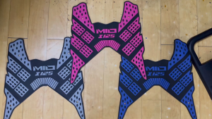 Mio i125 Rubber Matting | Available in 5 Colors | Bolts Included