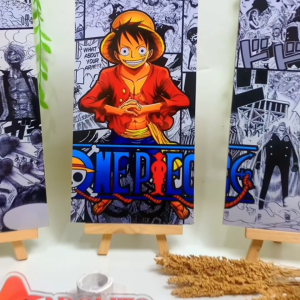 HIASAN DINDING ONE PIECE SATU SET ISI 3 WALL DECOR HIASAN DINDING KAMAR PAJANGAN RUANGAN POSTER KAYU