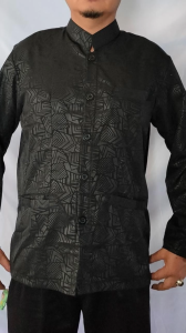Baju Koko Embos Pria Dewasa Kemko Embos Lengan Panjang Kancing Ammu Terbaru 2024