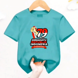 KAOS ATASAN ANAK LENGAN PENDEK USIA 1- 12 THN DIRGAHYU KEMERDEKAAN RI