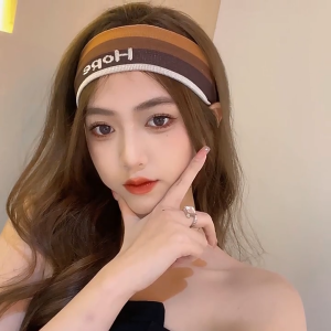 คลิปประสบกีฬาใบหน้า สนุกๆ สีสันสด ถักผ้า พื้นฐาน โพกหัวยางยืด 2024