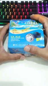 Senter Kepala Selam KISEKI CK-X10 Body Anti Air Cahaya Putih Jarak Sorot 500 Meter Tahan 12 Jam BONUS KACAMATA RENANG Laz COD - TASMAN COLLECTION