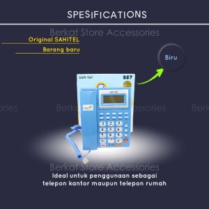 Sahitel S57 Telepon Kabel Single Line - Biru
