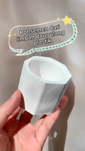 Pot Semen Daur Ulang Wadah Lilin atau Sukulen Hexagonal