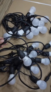 Bộ dây đui đúc lõi đồng dây bóng đèn chống nước trang trí ngoài trời sân vườn cafe trà sữa