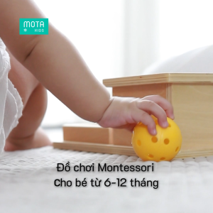 [MPL03004 - Mota Montessori] Đồ chơi montessori Lồng chuông gỗ cho bé 6-9 tháng phát triển vận động - Hàng chính hãng