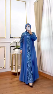 Lavanya Dress Matt Ceruty Mix Brukat Tille Size XL Dress Kondangan Viral Terbaru 2024 Murah Viral COD