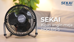 Kipas Angin Meja Kecil 6" SEKAI HDO 615S 6 Inch 15cm | Mini Desk Fan Duduk Motor Tembaga
