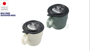 ถ้วยแคมป์ปิ้ง Outdoor Camp Flap Mug Cup 360ml พลาสติก แก้วน้ำแคมป์ปิ้ง แก้วสนามเหมาะนำไปตั้งแคมป์ อุปกรณ์แค้