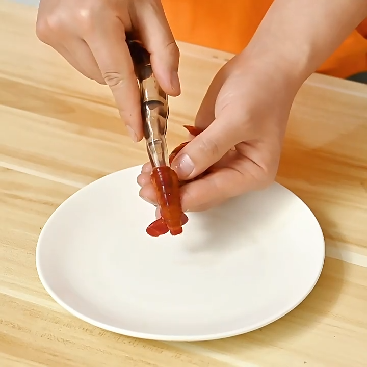 Prawn Shell Removal Crawfish Quick Tool Shrimp Removal Line Transparent Durable Portable Lightweight Kitchen Tool Alat Dapur Kulit Udang剥虾神器