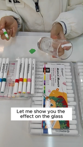 bside.ph Markers 12/24/36/48 Color Watertight Dry Quickly Hand DIY Doodle Pen Child Mark Pen [Round Handle]