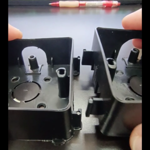 E006-030 3" X 3" TC/TP CONCEAL BOX WITH JOINT (BLACK COLOUR SWITCH PVC BOX)