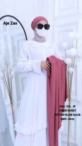 BISA COD! Hijab Syari Non Pet Free Inner Bando Kode J-8 Bahan Jersy Standar By Ory AjeZas Collection