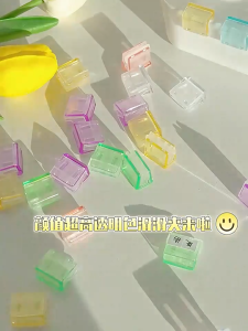 10Pcs Mini Colorful Paper Clip Index Page Holder Clamp Cute Transparent Ins Fixing Paper Clip Mini Paper Fixed Clip Binding Stationery Exam Paper Finishing Clip