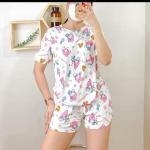 KUROMI Sanrio My Melody Hello Kitty and Friends and OTHER Prints | Teens Girls to Plus Size Women Set | Cute Casual Outfit | Cotton Pambahay/Pangalis | Character Top & Shorts Coordinates