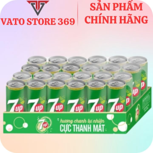 Nước ngọt có ga 7UP chanh có đường chai 390ml