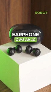ROBOT OWS Air 10 TWS Open Ear Clip Style LED Display Bluetooth 5.3 Original - Garansi Resmi1 Tahun